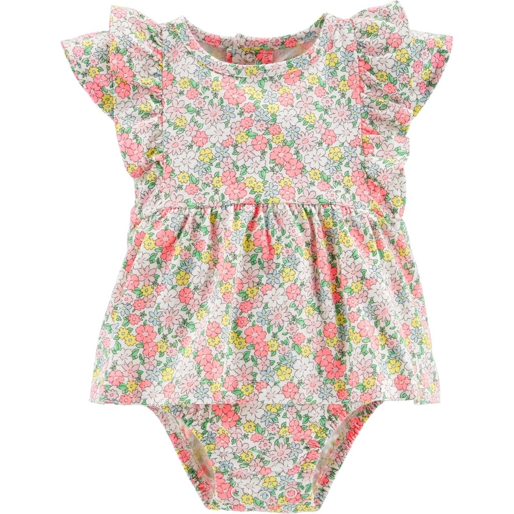 Carter's | Floral Flutter Sleeved Bodysuit